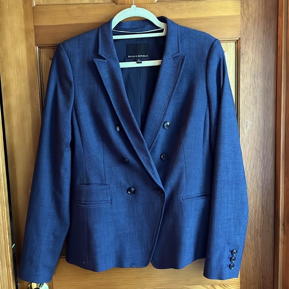 Banana Republic wool blazer blue size 8 - Picture 1 of 2